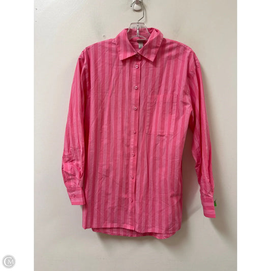 Blouse Long Sleeve By A New Day In Pink, Size: Xs