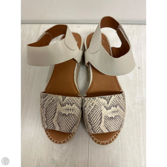 Sandals Heels Wedge By Cmc In Snakeskin Print, Size: 9