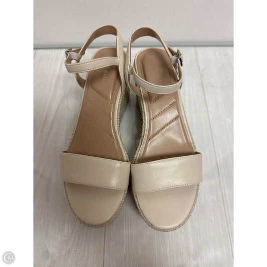 Sandals Heels Wedge By Kelly And Katie In Cream, Size: 8