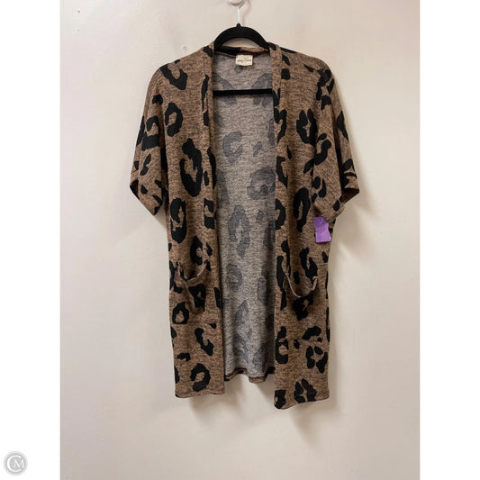 Sweater Cardigan By Lovely Melody In Animal Print, Size: S