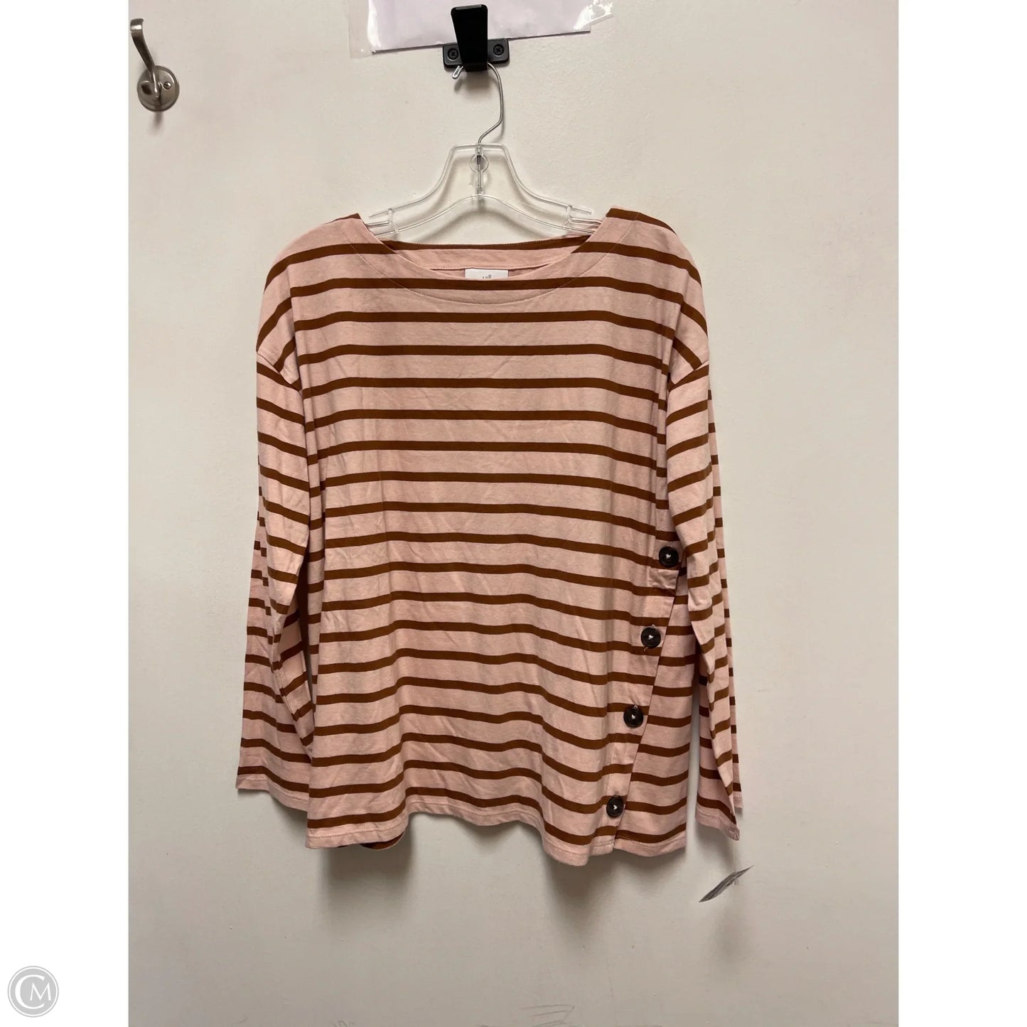 Top Long Sleeve By J. Jill In Striped Pattern, Size: M