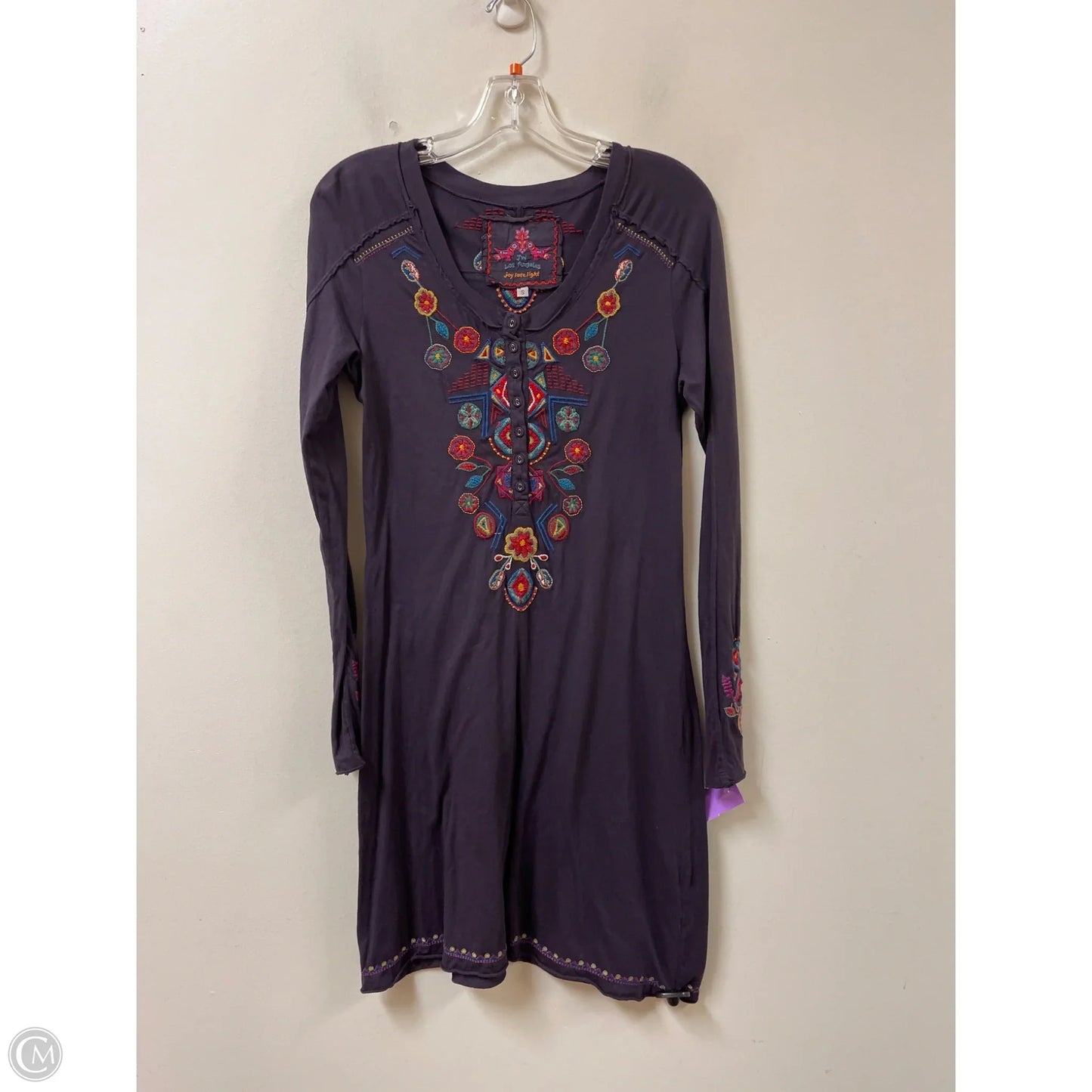 Dress Casual Midi By Johnny Was In Purple, Size: S