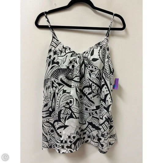 Top Sleeveless By Banana Republic In Black & White, Size: Xl