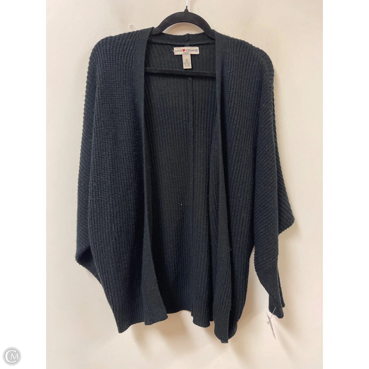 Sweater Cardigan By Clothes Mentor In Black, Size: M