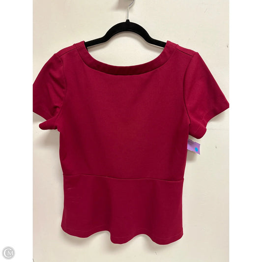 Top Short Sleeve By Ann Taylor In Red, Size: M