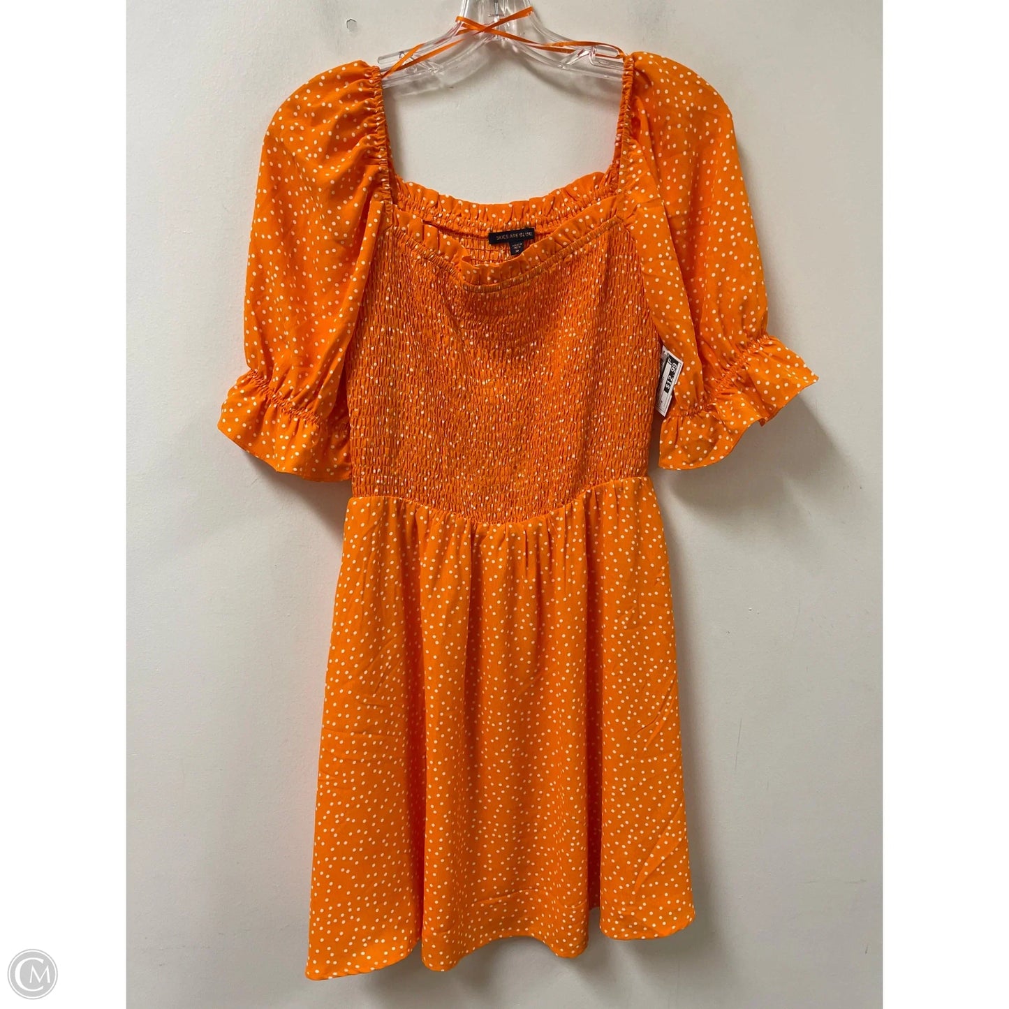 Dress Casual Midi By Skies Are Blue In Orange, Size: M