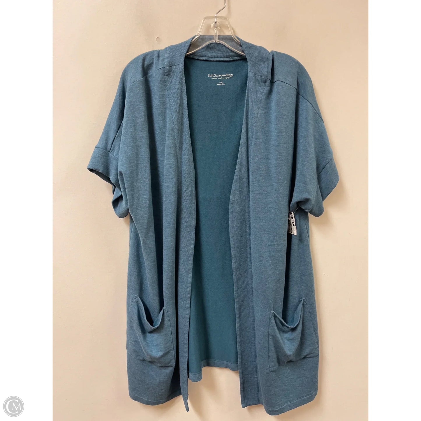Sweater Cardigan By Soft Surroundings In Blue, Size: L