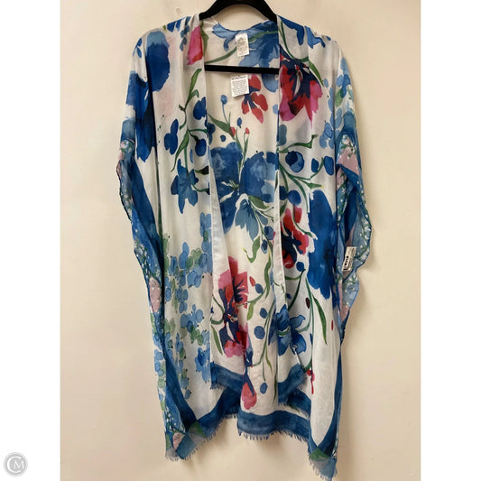 Kimono By Clothes Mentor In Floral Print, Size: Osfm