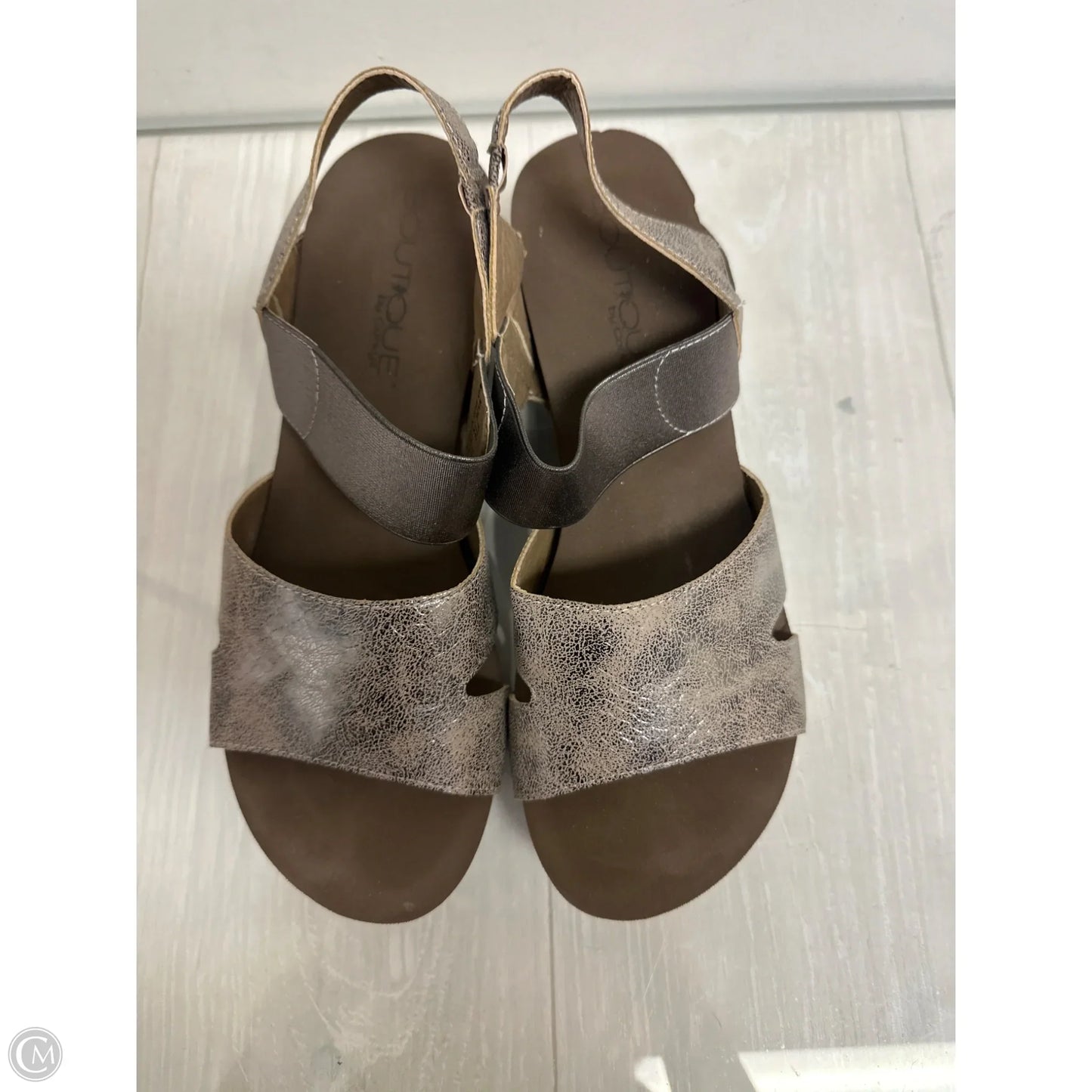 Sandals Heels Wedge By Corkys In Bronze, Size: 10