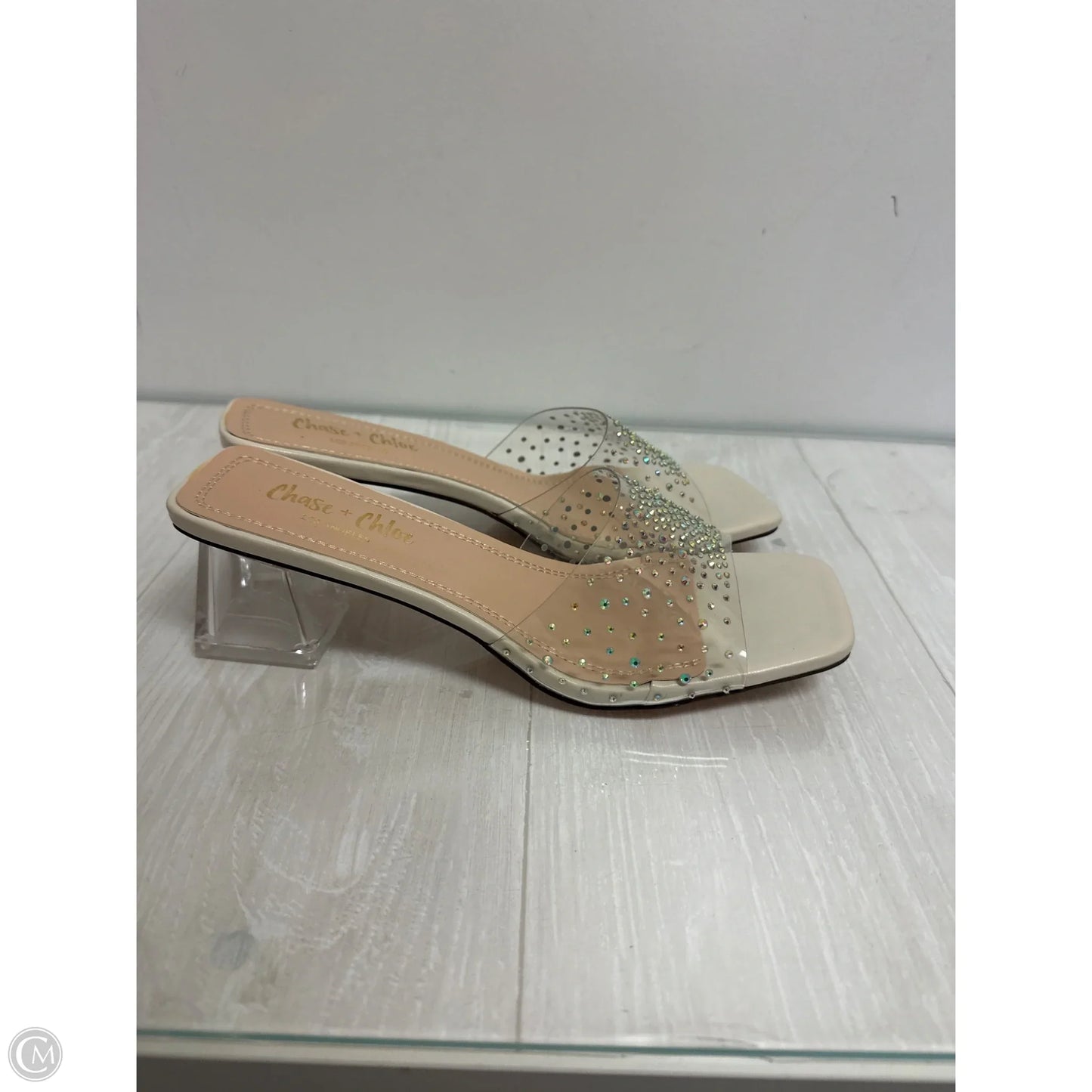 Shoes Heels Block By Chaser In Clear, Size: 10
