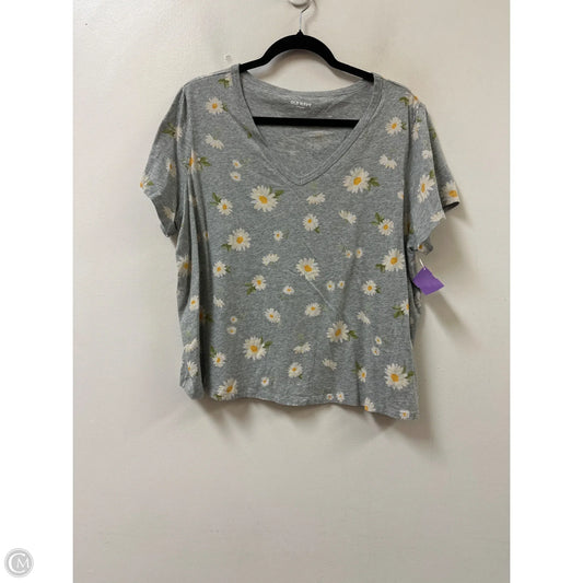 Top Short Sleeve By Old Navy In Grey, Size: Xl