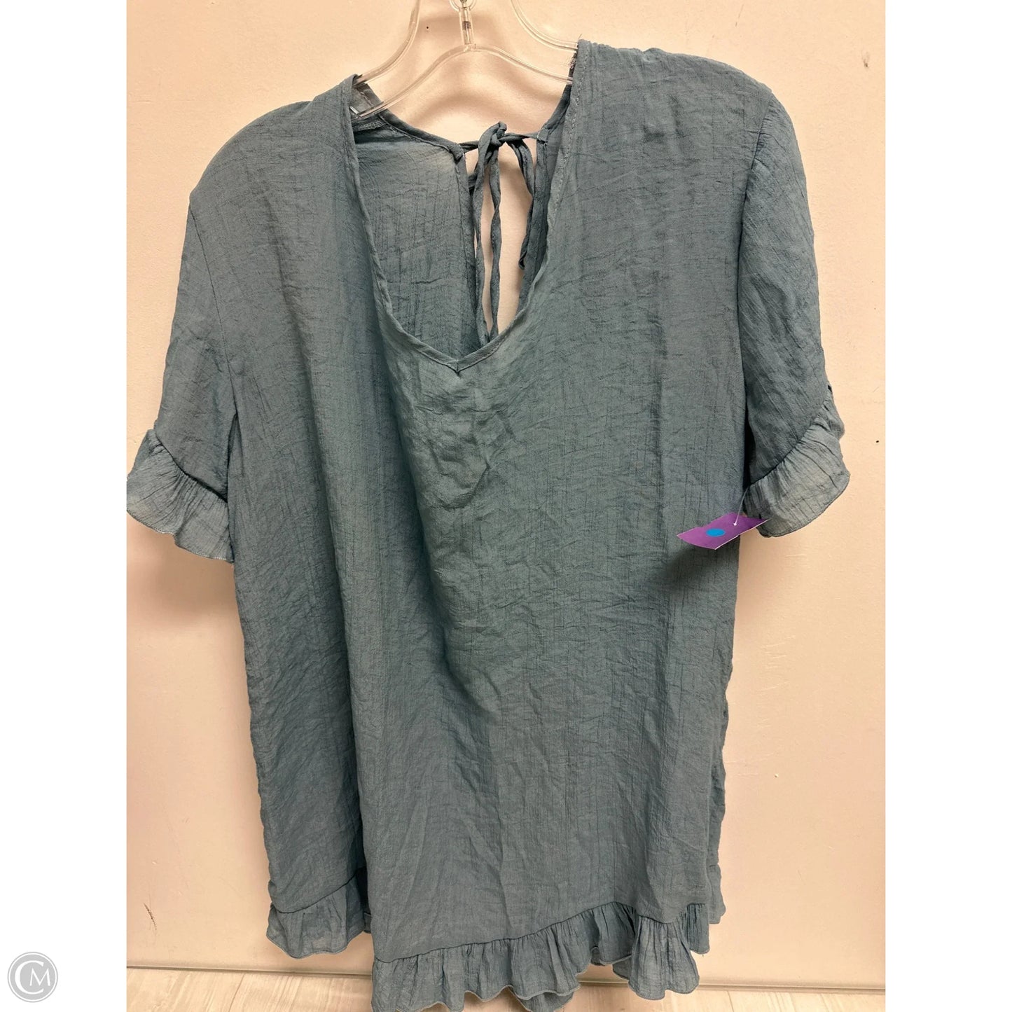 Tunic Short Sleeve By Clothes Mentor In Blue, Size: S