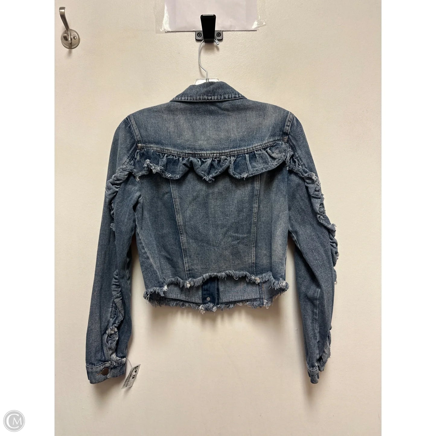 Jacket Denim By Flying Tomato In Blue Denim, Size: S