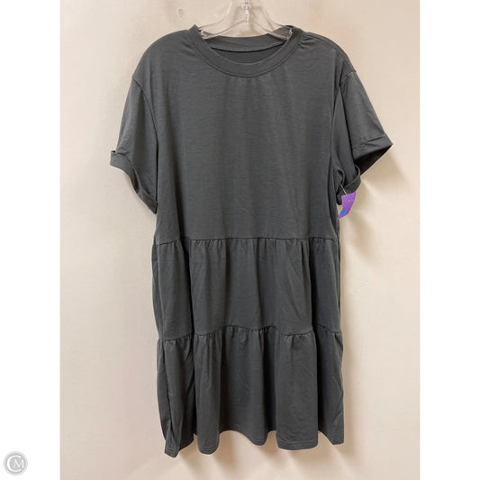 Dress Casual Midi By Shein In Grey, Size: M