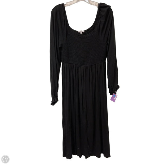 Dress Casual Midi By White Birch In Black, Size: L