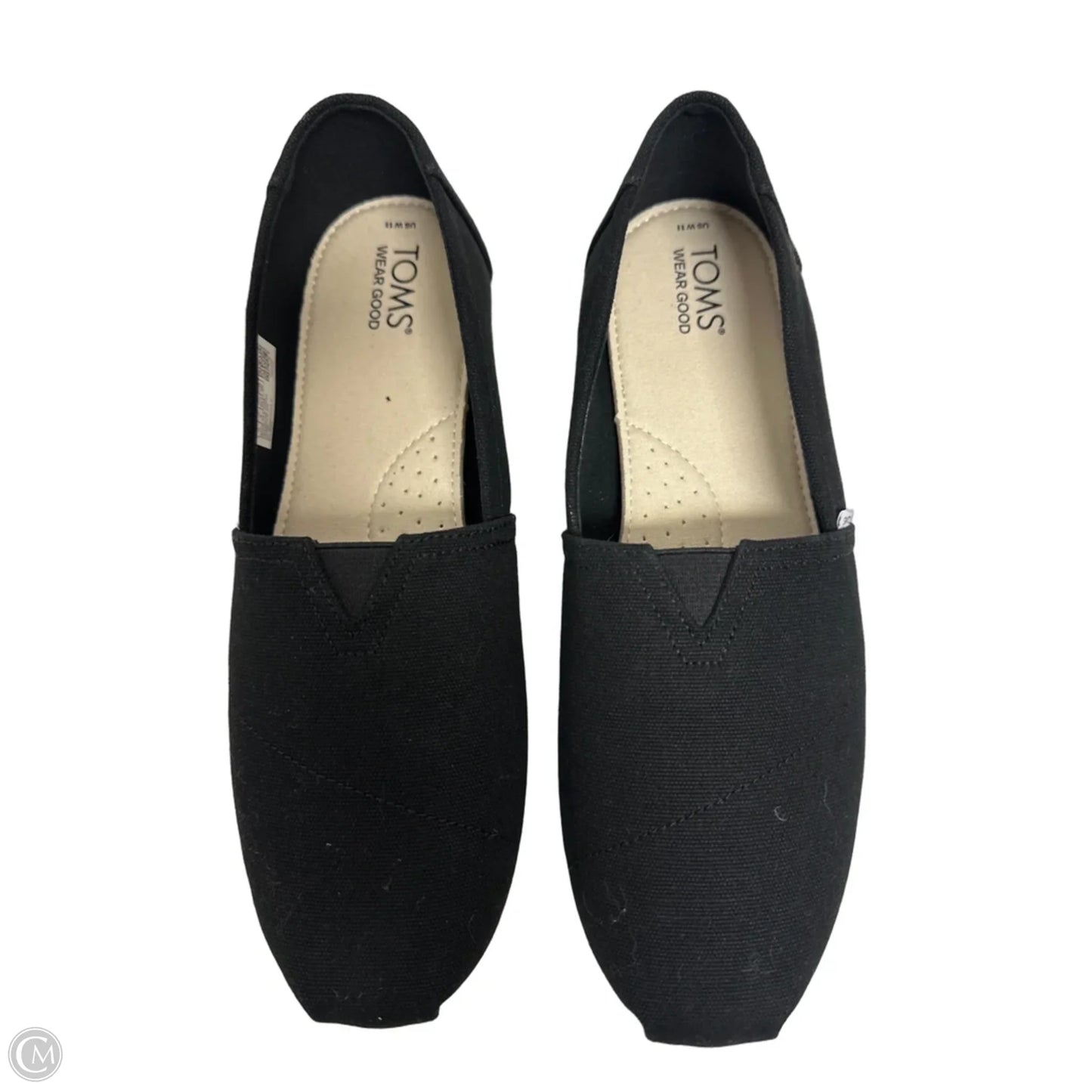 Shoes Flats By Toms In Black, Size: 11