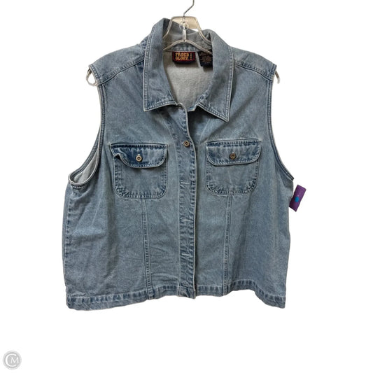 Vest Other By Faded Glory In Blue Denim, Size: 1x