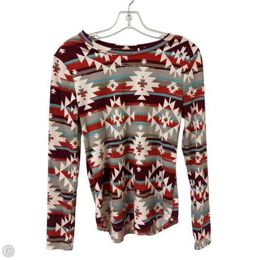 Top Long Sleeve By No Boundaries In Multi-colored, Size: L