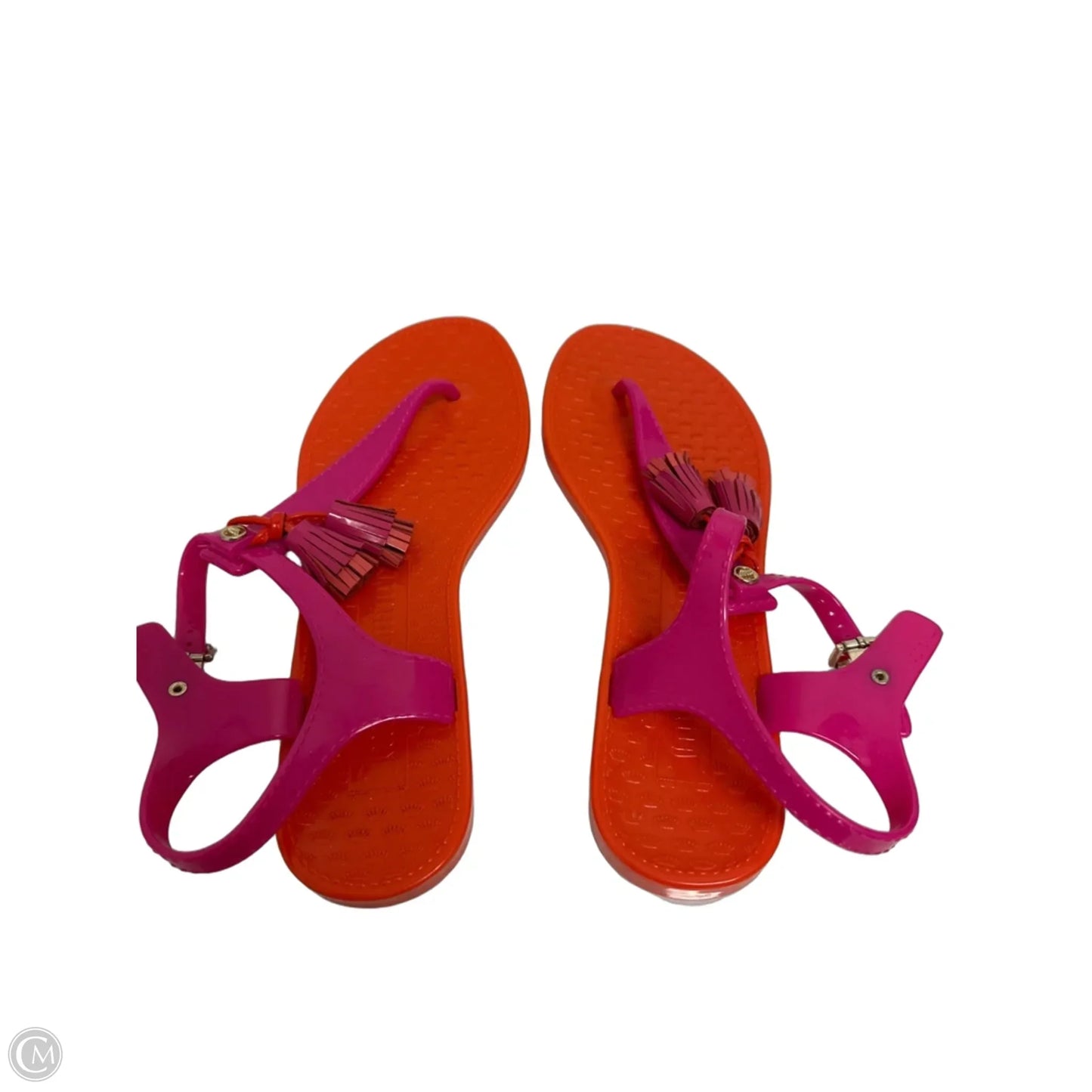 Sandals Flats By Juicy Couture In Orange & Pink, Size: 9