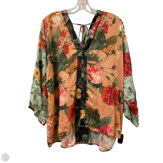 Top Long Sleeve By Farm Rio In Multi-colored, Size: L