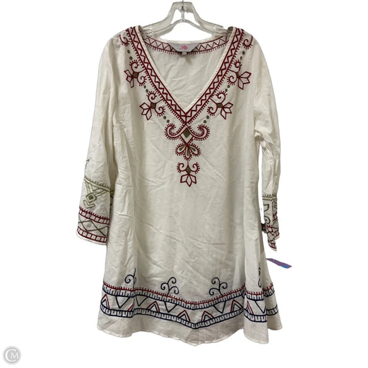 Tunic Long Sleeve By Clothes Mentor In Cream, Size: L