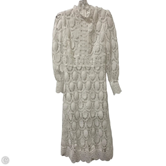Dress Casual Midi By Clothes Mentor In White, Size: S