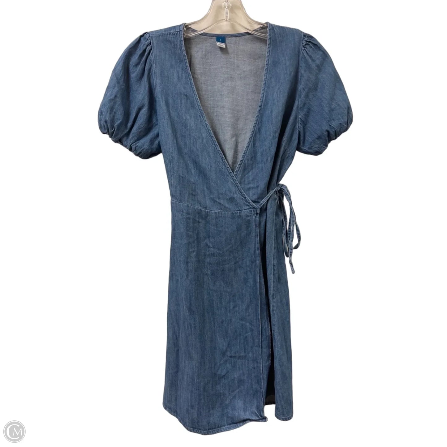 Dress Casual Midi By Old Navy In Blue Denim, Size: S