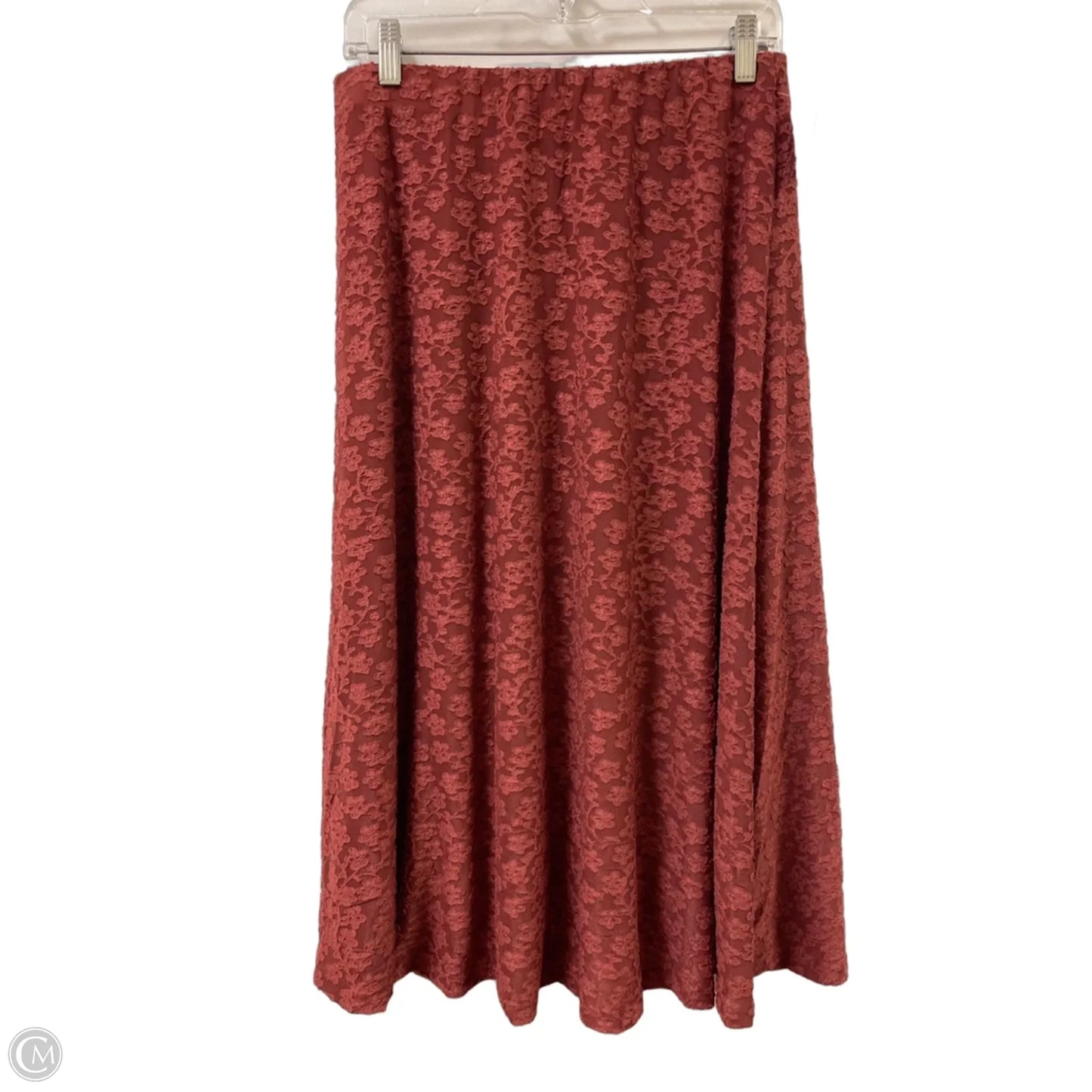 Skirt Midi By Clothes Mentor In Orange, Size: 8