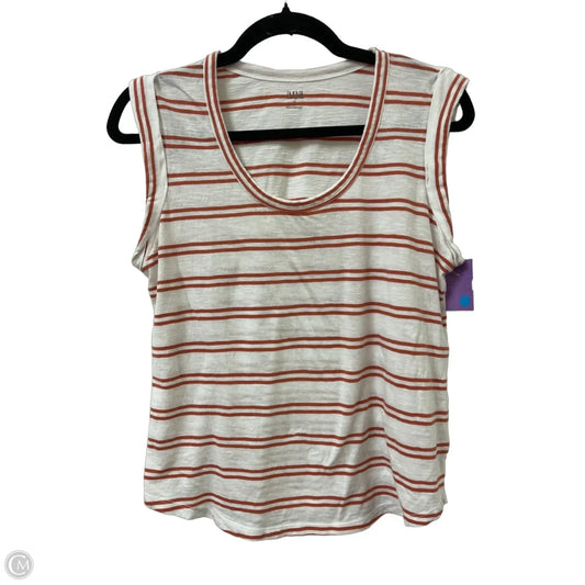 Top Sleeveless By Ana In Striped Pattern, Size: S