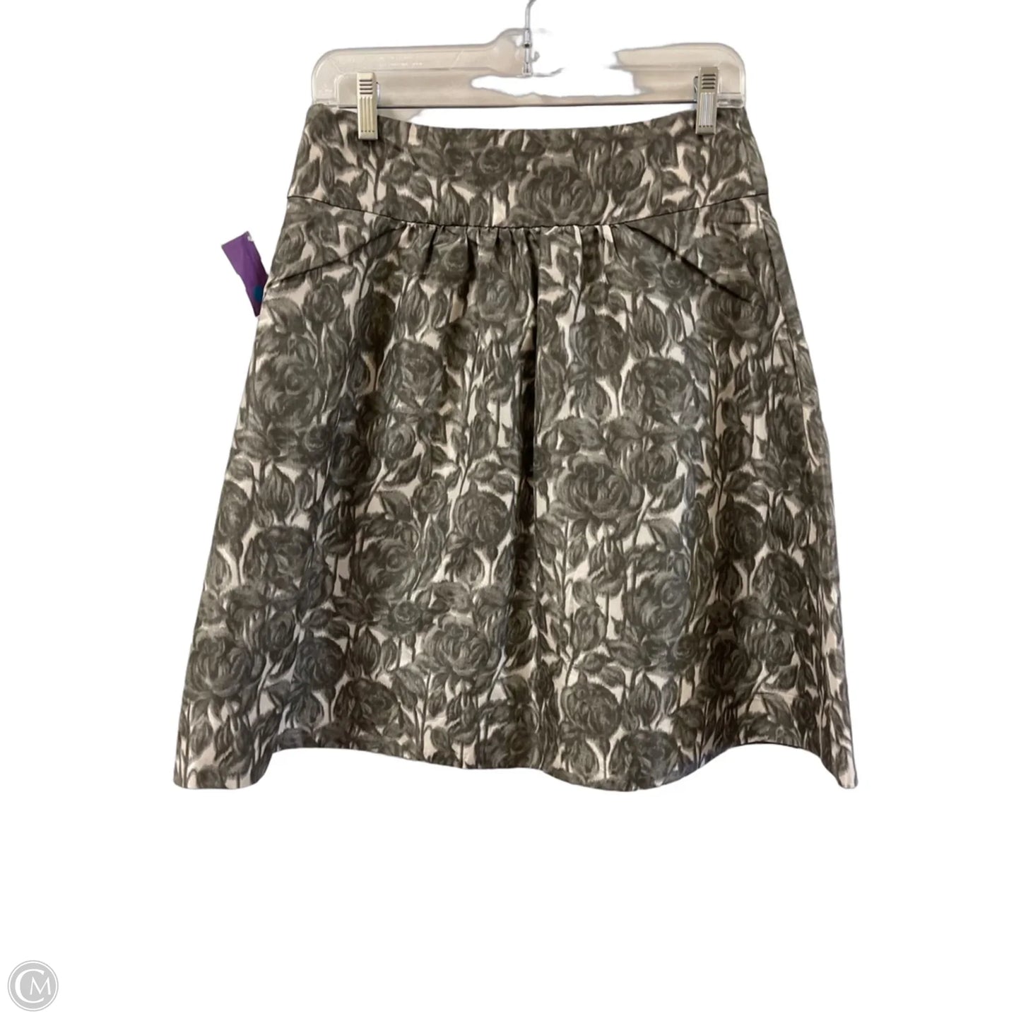 Skirt Midi By J. Crew In Cream & Grey, Size: 2