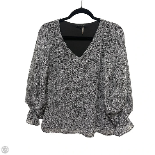 Top Long Sleeve By 1.state In Black & White, Size: Xs
