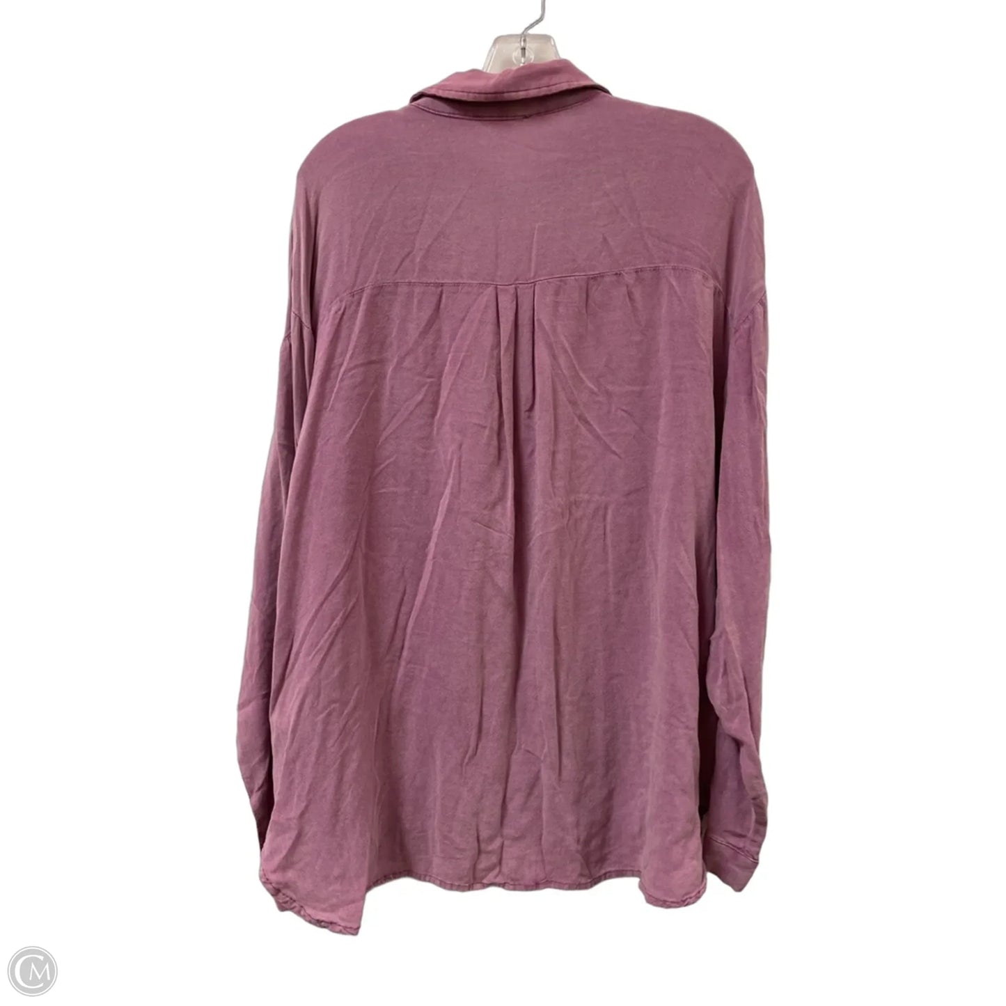 Blouse Long Sleeve By Ee Some In Pink, Size: L