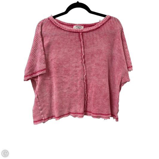 Top Short Sleeve By Zenana In Pink, Size: S