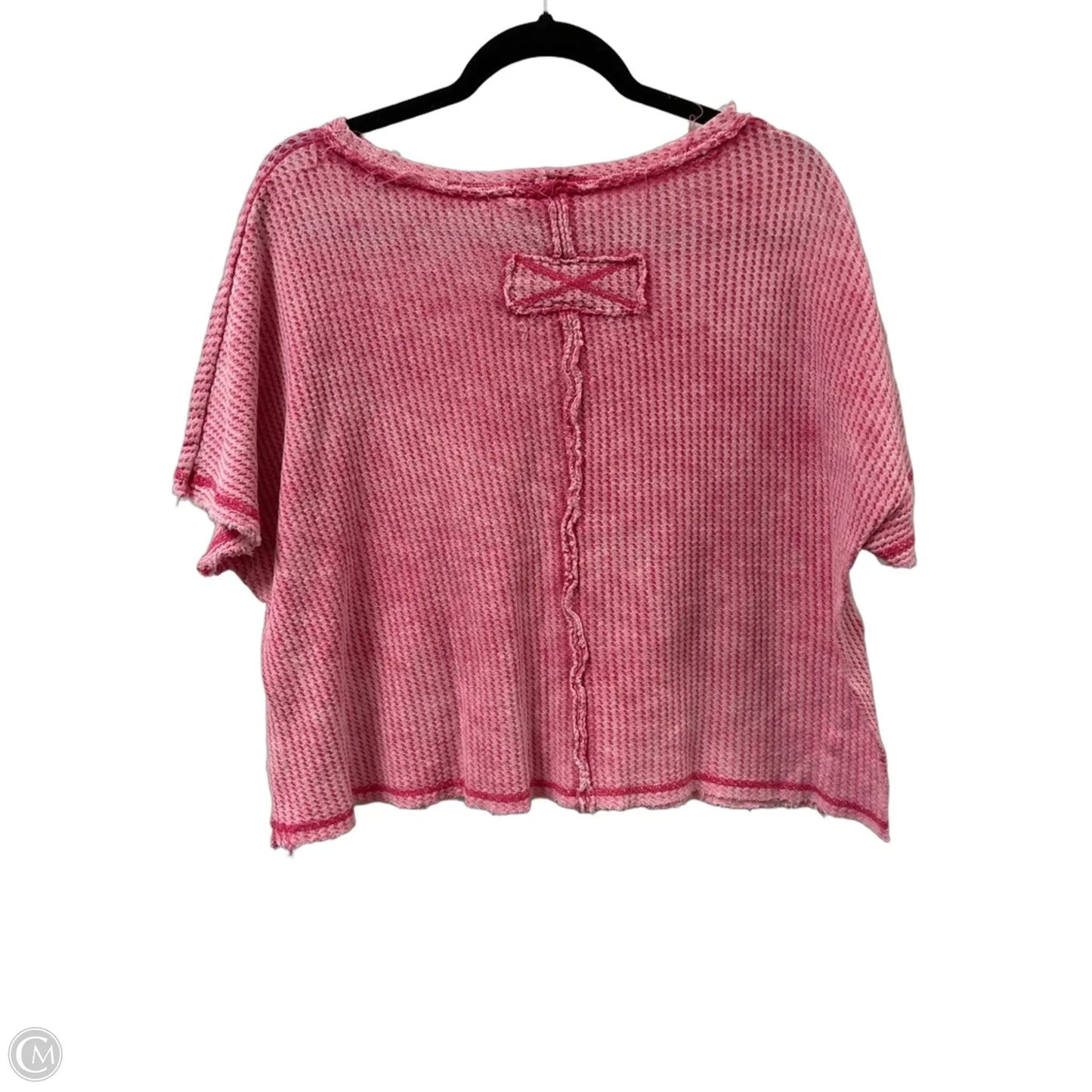 Top Short Sleeve By Zenana In Pink, Size: S