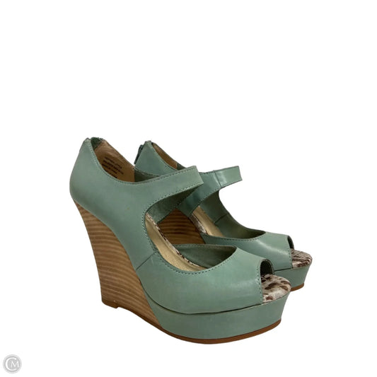 Sandals Heels Wedge By Seychelles In Green, Size: 7