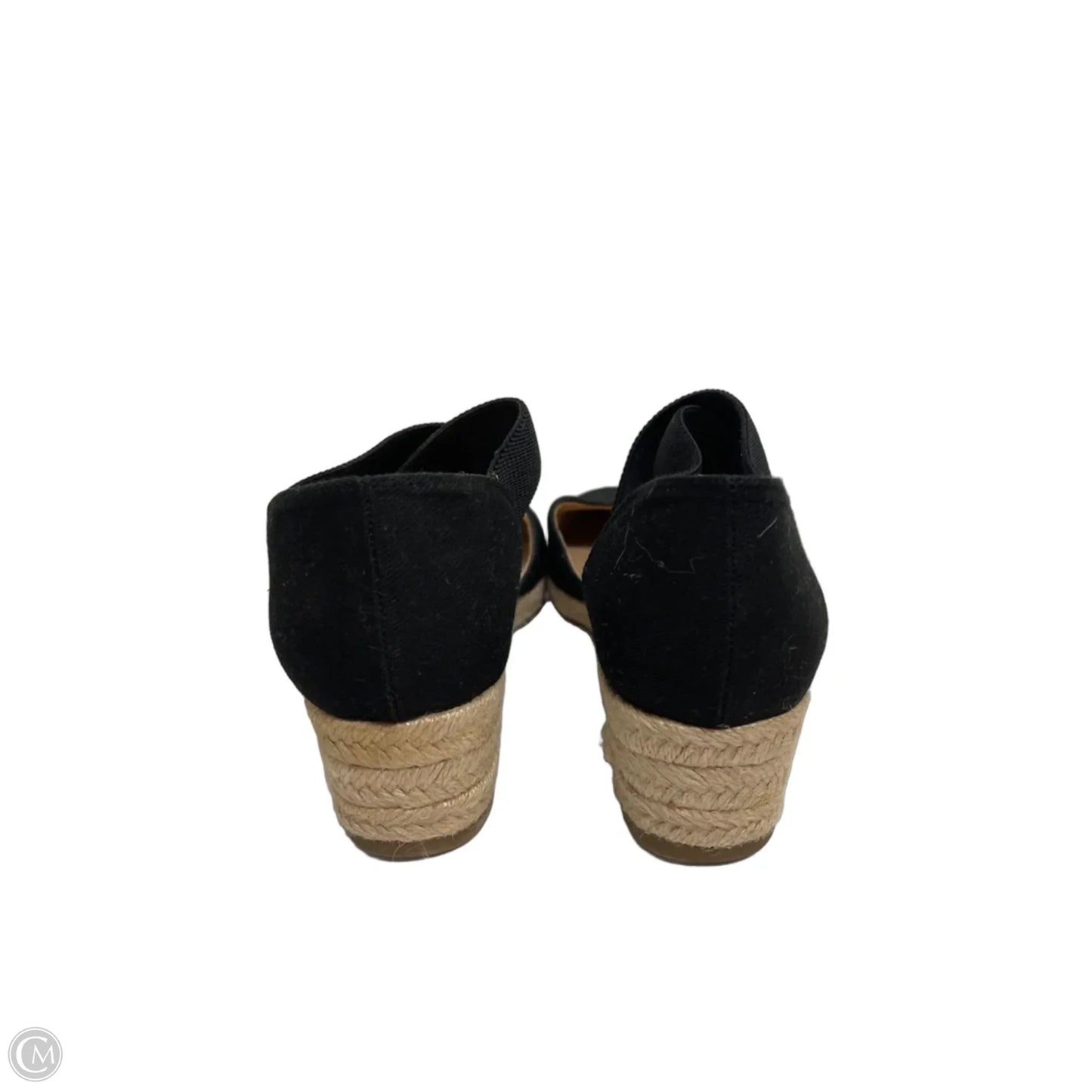 Sandals Heels Wedge By Life Stride In Black, Size: 7.5