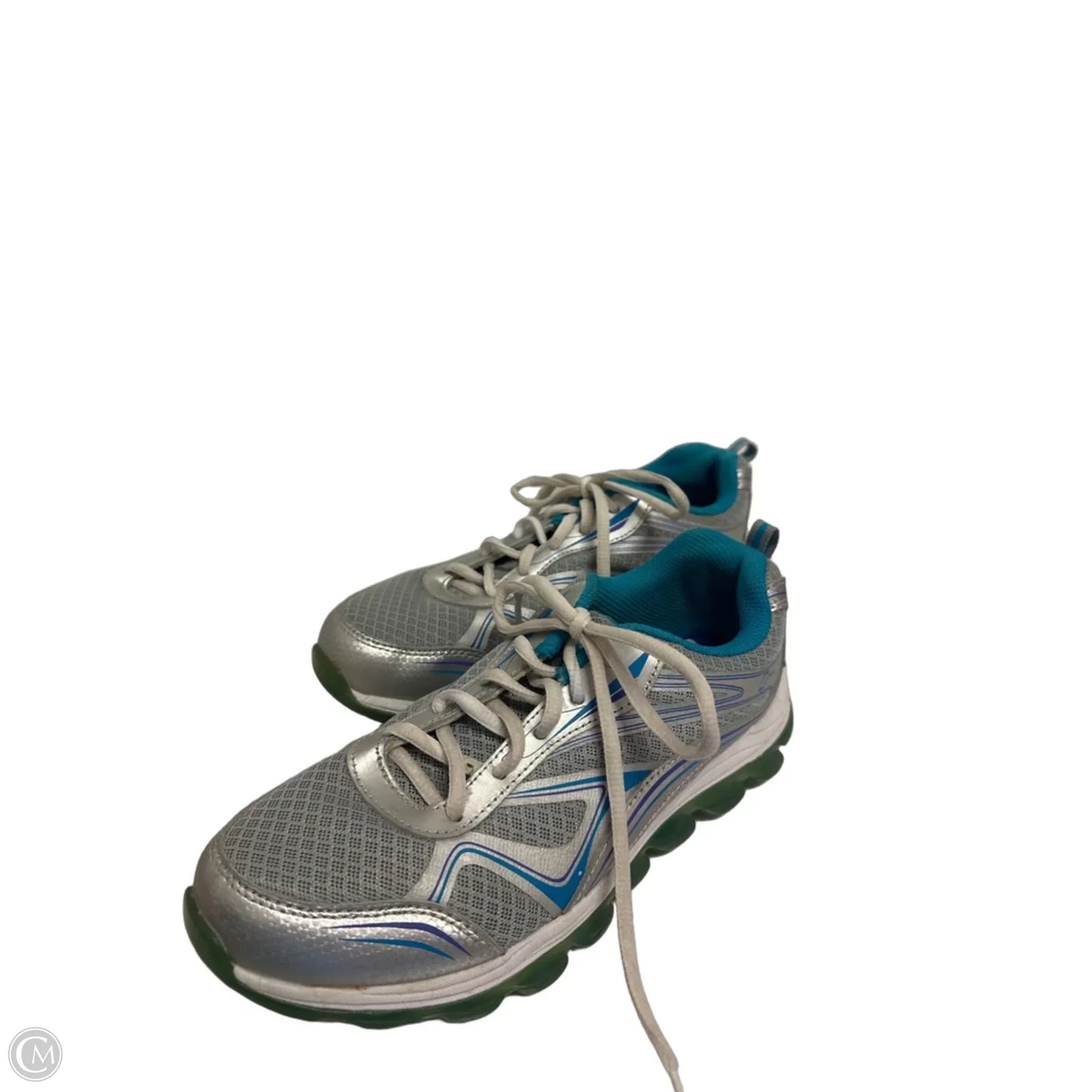 Shoes Athletic By Skechers In Silver, Size: 8.5