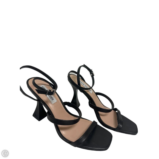 Sandals Heels Block By Steve Madden In Black, Size: 7