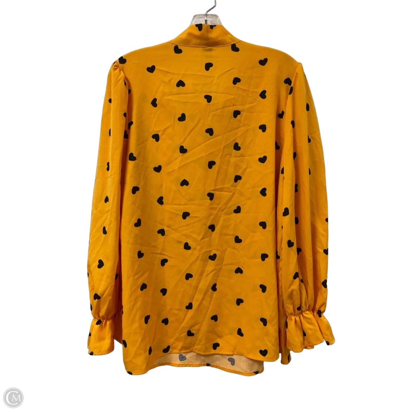 Top Long Sleeve By Shein In Yellow, Size: 1x