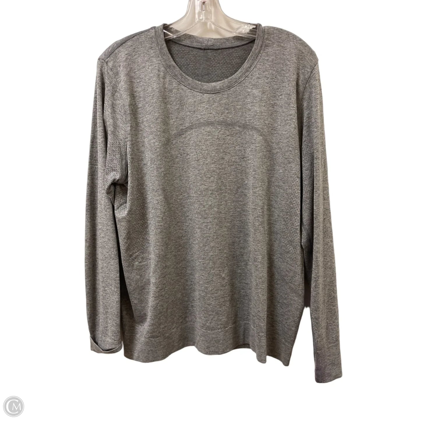 Athletic Top Long Sleeve Crewneck By Lululemon In Grey, Size: Xl