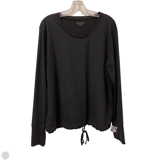Athletic Top Long Sleeve Crewneck By Athleta In Black, Size: Xl
