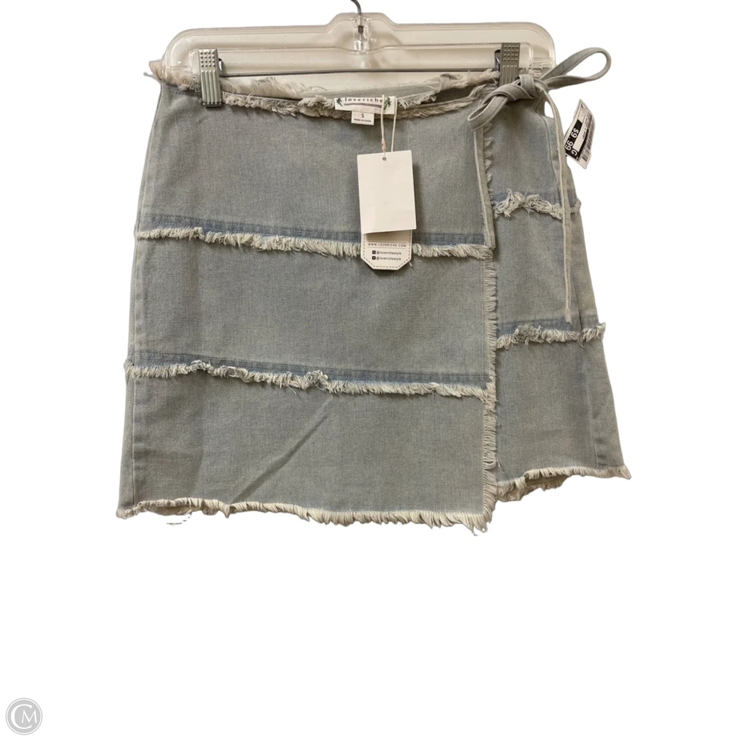 Skirt Mini & Short By Loveriche In Blue Denim, Size: 4