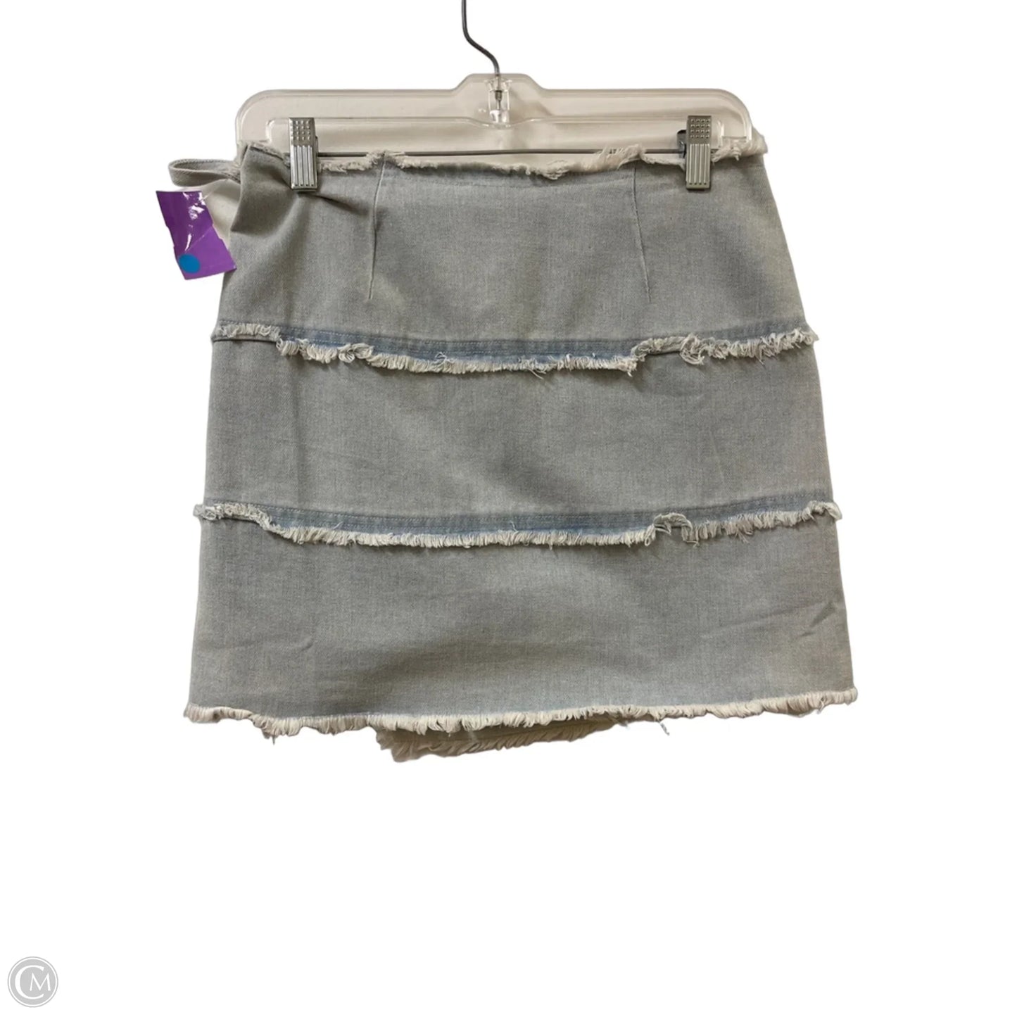 Skirt Mini & Short By Loveriche In Blue Denim, Size: 4