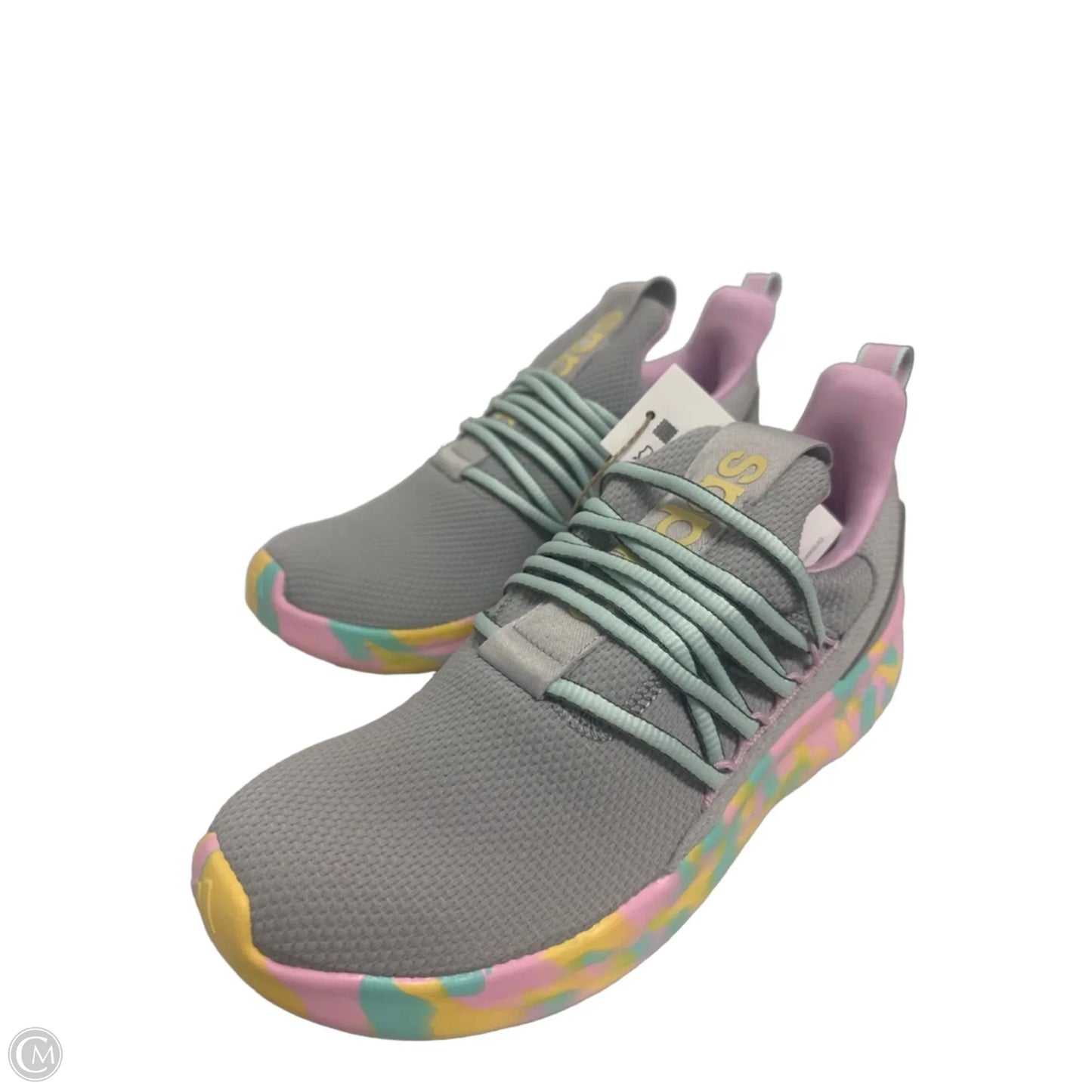 Shoes Athletic By Adidas In Grey & Pink, Size: 9