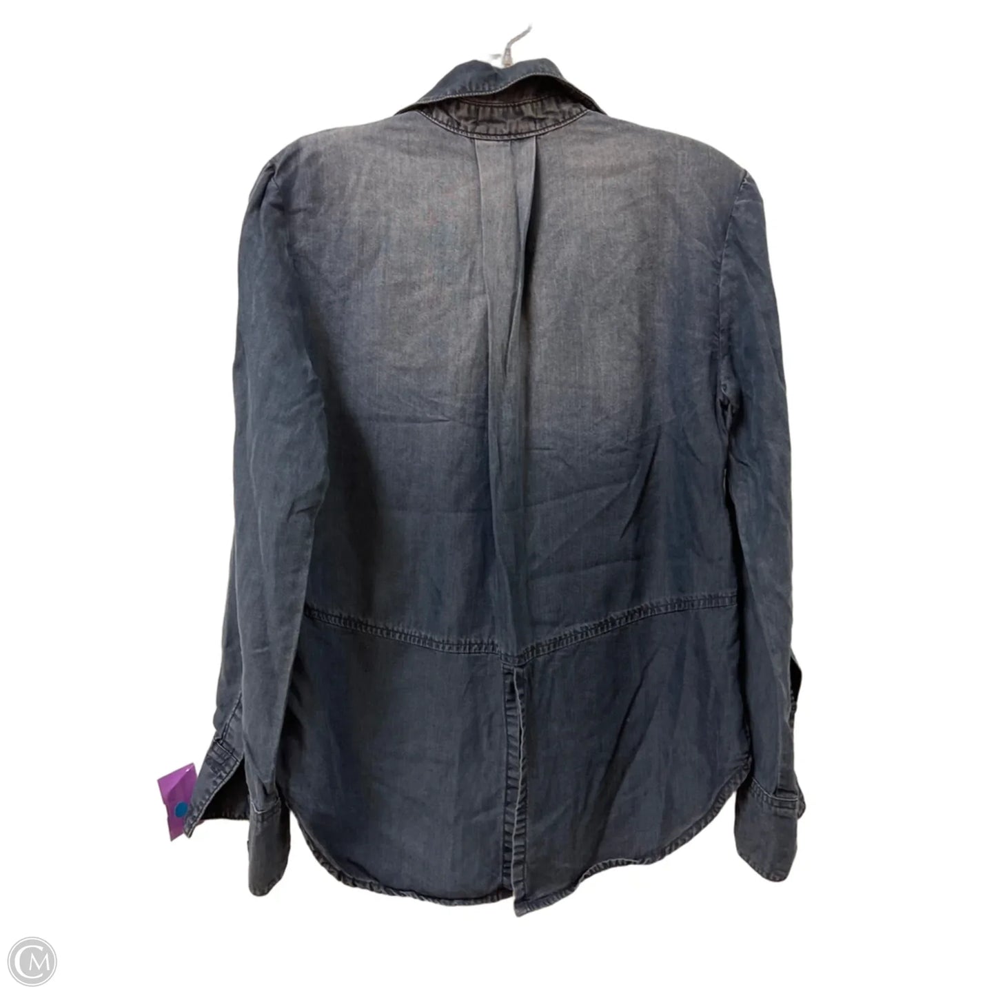 Blouse Long Sleeve By Cloth & Stone In Blue Denim, Size: Xs