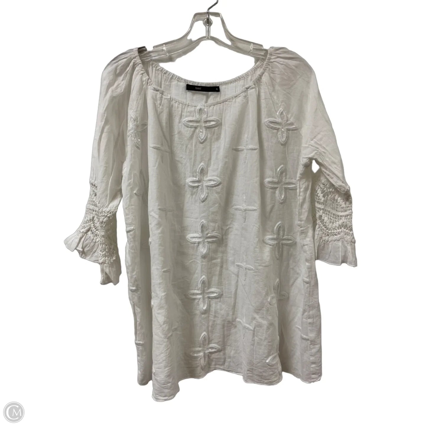 Top Long Sleeve By Clothes Mentor In White, Size: Xl