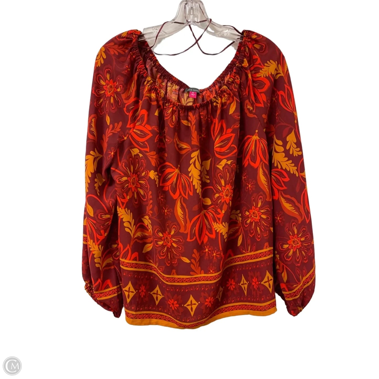 Top Long Sleeve By Vince Camuto In Orange, Size: Xl