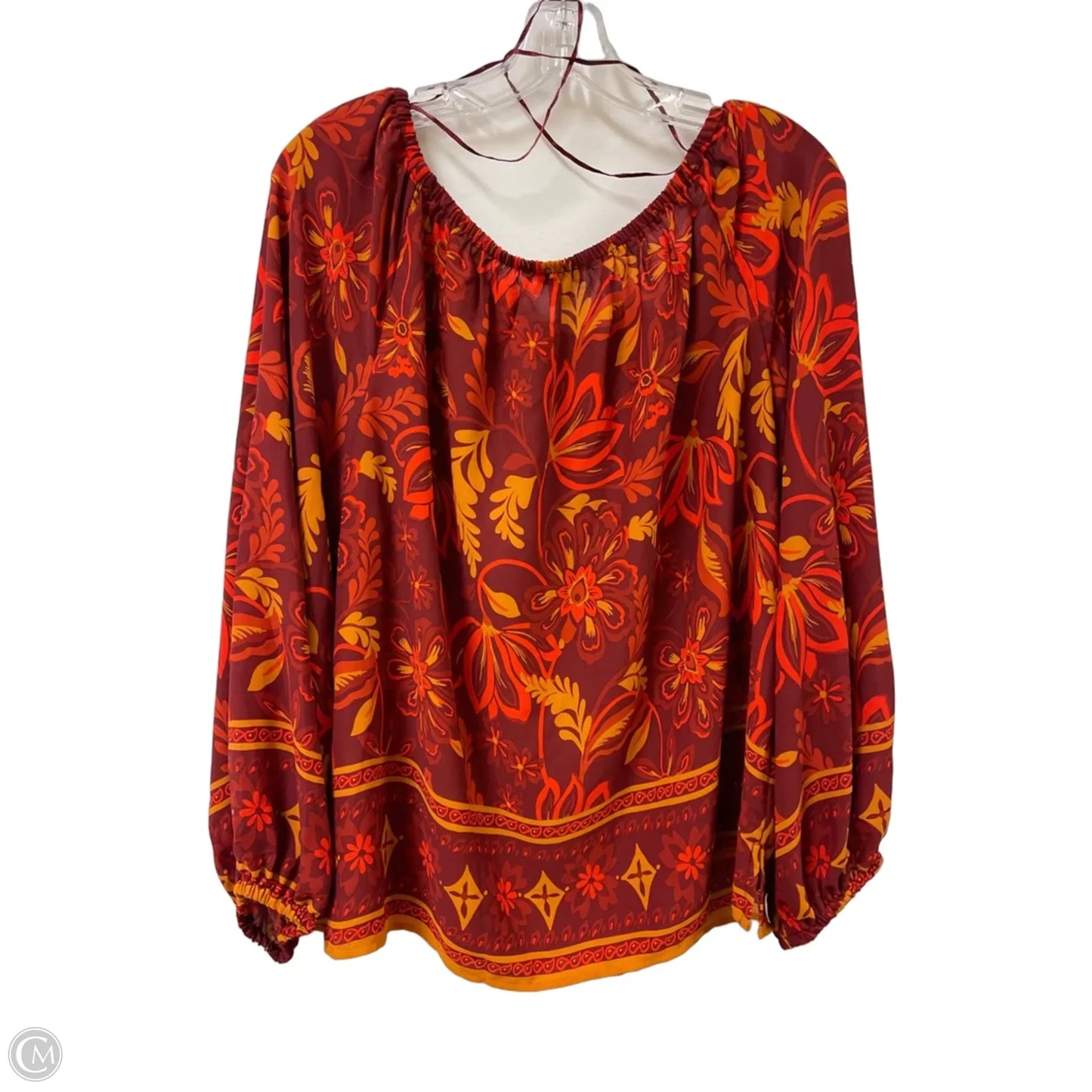 Top Long Sleeve By Vince Camuto In Orange, Size: Xl