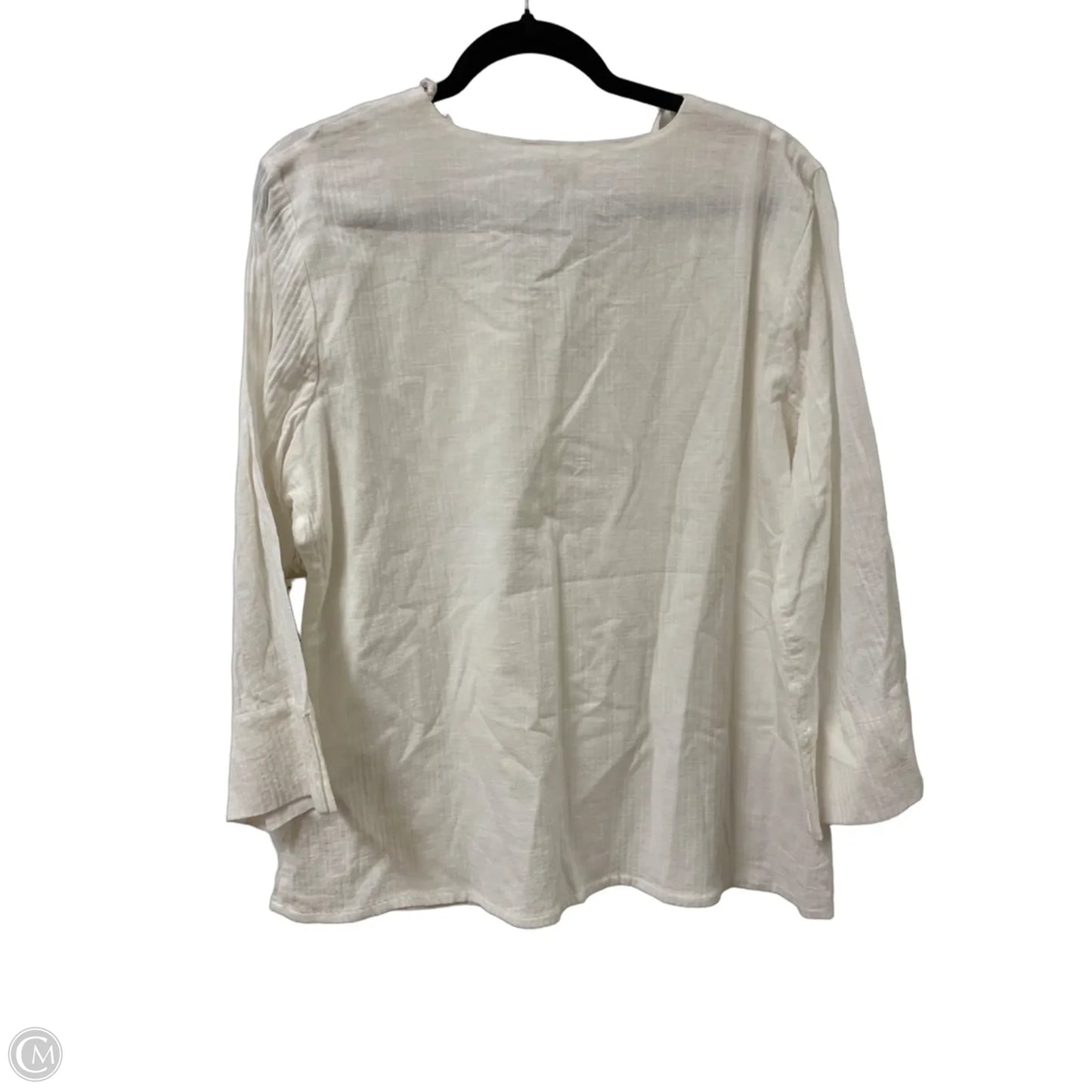 Top Long Sleeve By Reba In Cream, Size: Xl