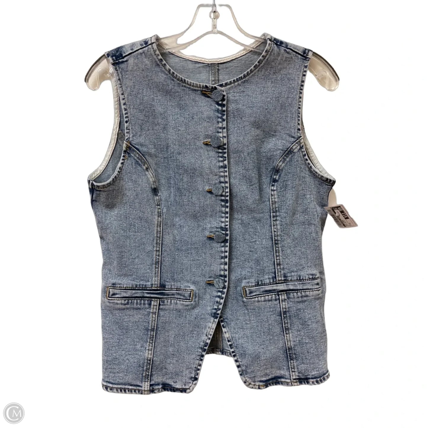 Vest Other By Clothes Mentor In Blue Denim, Size: M